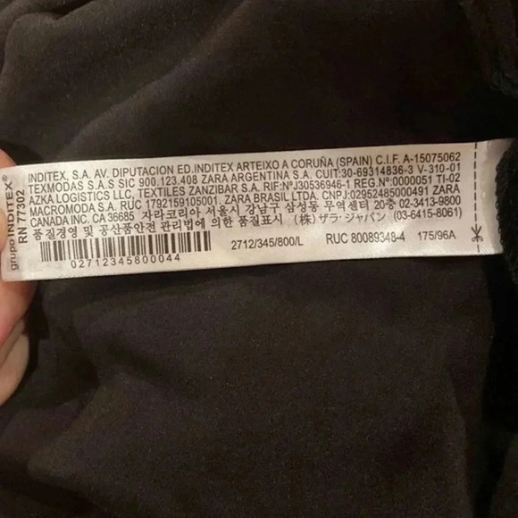 ZARA Black Asymmetric Embellished Cut Out Chain One Shoulder Dress 2712/345 - Picture 6 of 7